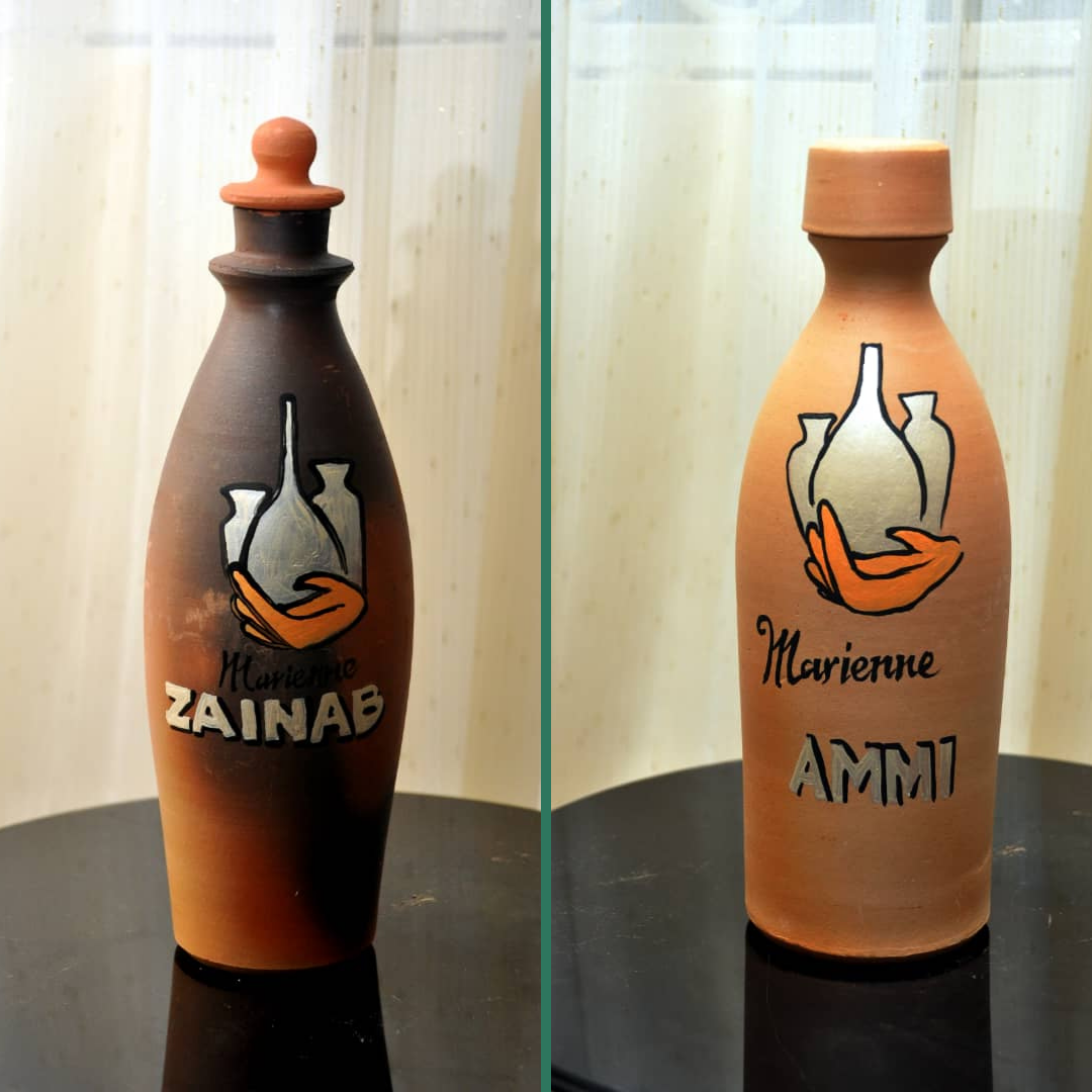clay bottles by Marienne
