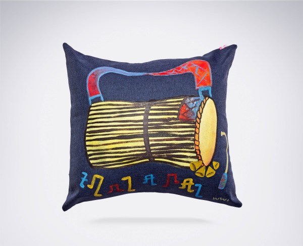 Bosh Deigns African Drum throw Pillow sold on bellafricana shop and marketplace