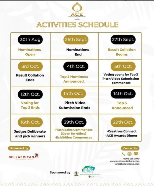 Activities Schedule for winning
