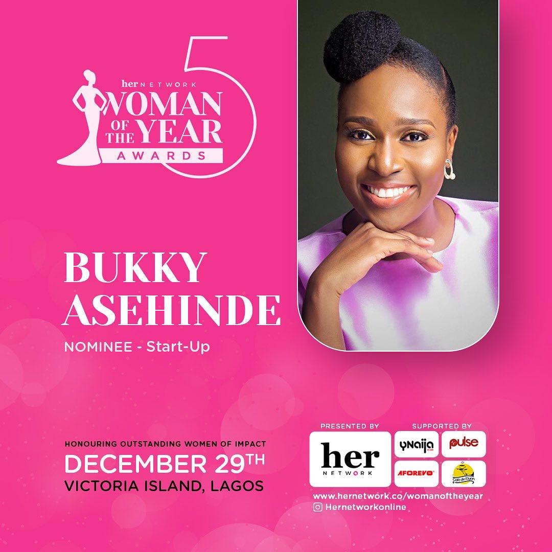 Bukky Asehinde, nominated for the 2021 Woman of the year - Start Up by Her Network