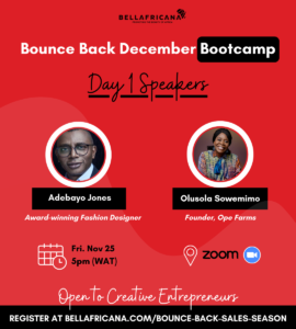 Bellafricana Bounce Back December Bootcamp Day 1