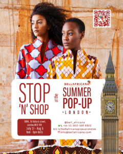 Bellafricana pop-up in London Oxford Street UK