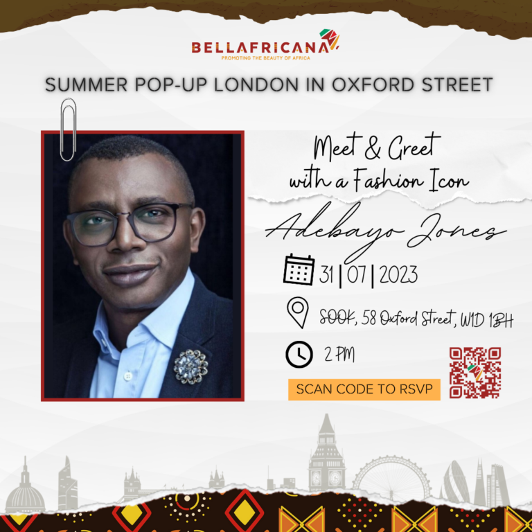 Meet and greet Mr Adebayo Jones at Bellafricana pop up London launch