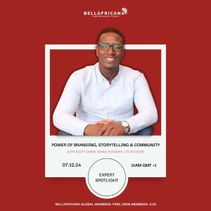 Join Scott Ohene-Nyako, founder of 478 Studios, for a special workshop where he’ll share practical ways to build a brand that reflects who you are and what you do. The workshop is FREE for Bellafricana global members, while non-members can attend for just £30.